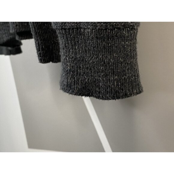LL Bean Organic Cotton ¼ Zip Sweater Men’s L Reg Pullover Heathered Charcoal - Picture 6 of 16